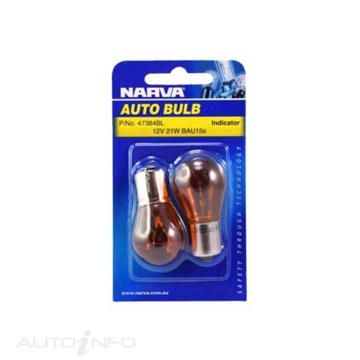 NARVA Globe 12V 21W Amber Stop Tail Indicator