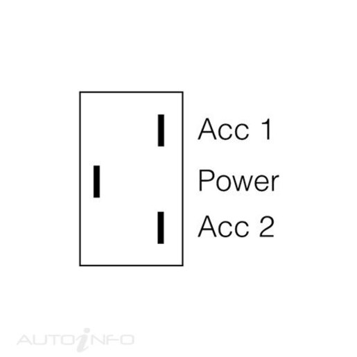 Narva MOMENTARY (ON)/OFF/MOMENTARY (ON) TOGGLE SWITCH (AERIAL) - 60048BL