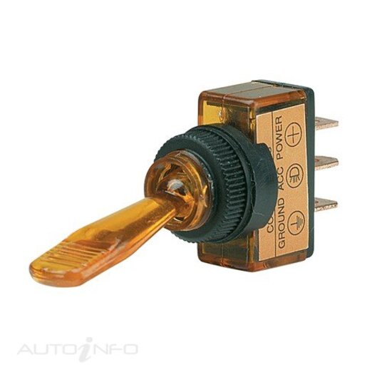 Narva ILLUMINATED OFF/ON TOGGLE SWITCH (AMBER) - 60050BL