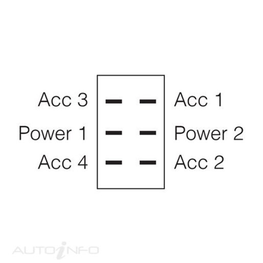 Narva OFF/ON ROCKER SWITCH WITH RED L.E.D - 63021BL