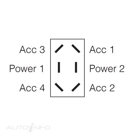 Narva ON/OFF/ON HEAVY-DUTY ROCKER SWITCH - 63043BL