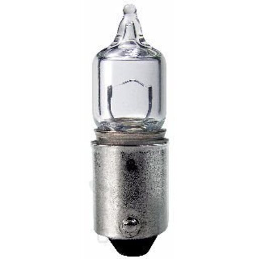 PHILIPS GLOBE BAYONET HALOGEN 12V 6W BAX9S (H6W)