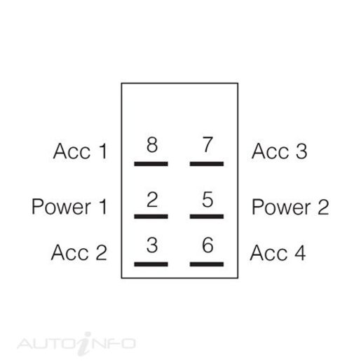 Narva MOMENTARY (ON)/OFF/MOMENTARY (ON) SEALEDROCKER SWITCH - 63110BL