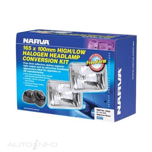 HALOGEN HEADLAMP - H1 CONVERSION KIT - 165 X 100MM HIGH BEAM FREE FORM