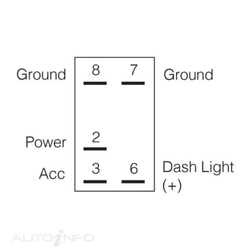 Narva Rocker Off/On BackUp Blue 12/24V LED Switch