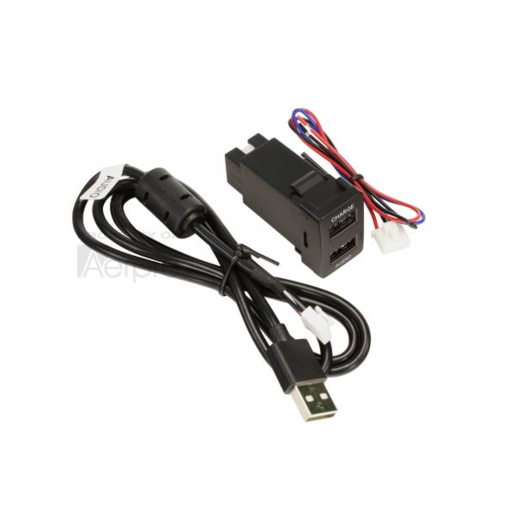 Aerpro Dual USB Charge and Sync To Suit Toyota 21mm X 32mm - APUSBTO4