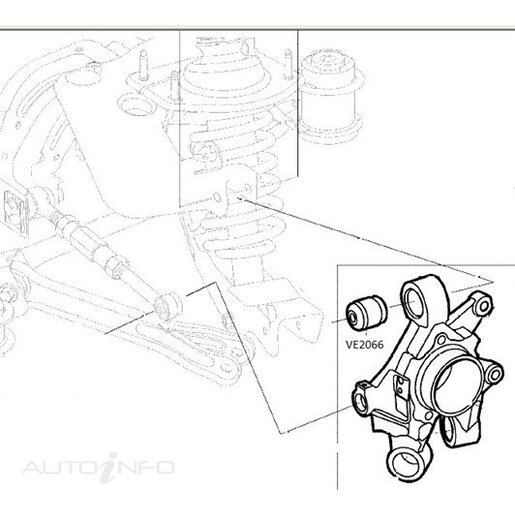 Protex Control Arm Bush Kit - Rear - VE2066