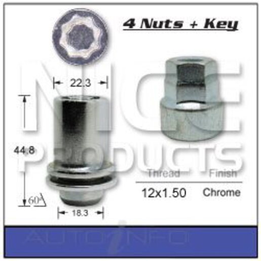 Nice Products Wheel Nut - Locking - N373LOCK