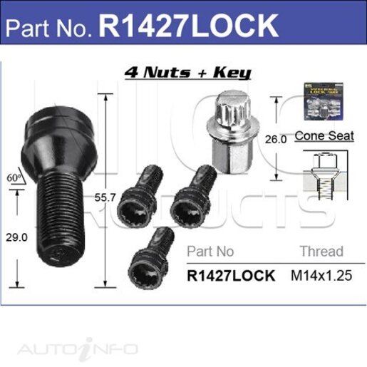 Nice Products Wheel Nut - Locking - R1427LOCK