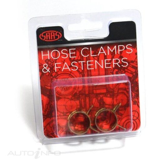 SAAS HOSE CLAMPS SPRING 12 MM-1/2 ID HOSE PK2 - SHC12