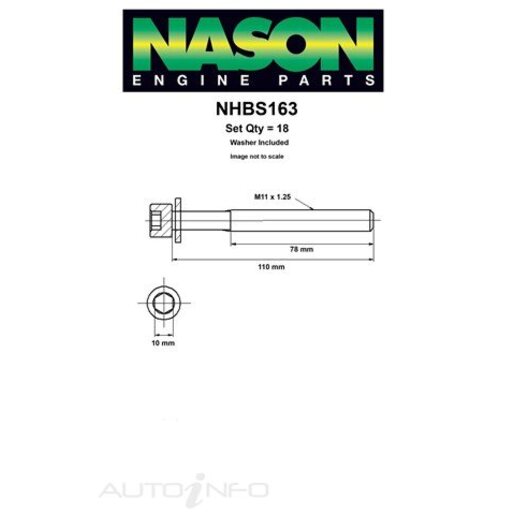 Nason Cylinder Head Bolt Set - NHBS163