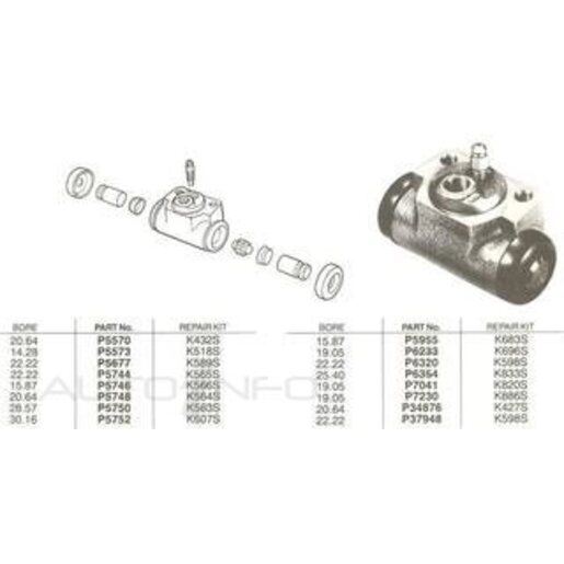 Protex Drum Brake Wheel Cylinder - Rear - JB2308