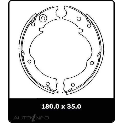 Protex Parking Brake Shoe - N1546