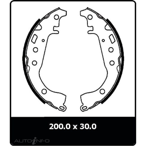 Protex Brake Shoes - Rear - N3069