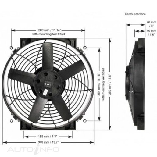 Davies Craig Cooling Fan - Electric - 0164