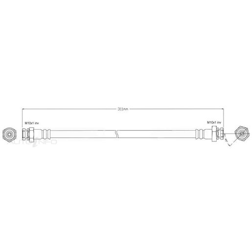 Protex Hydraulic Hose - Rear - H1289