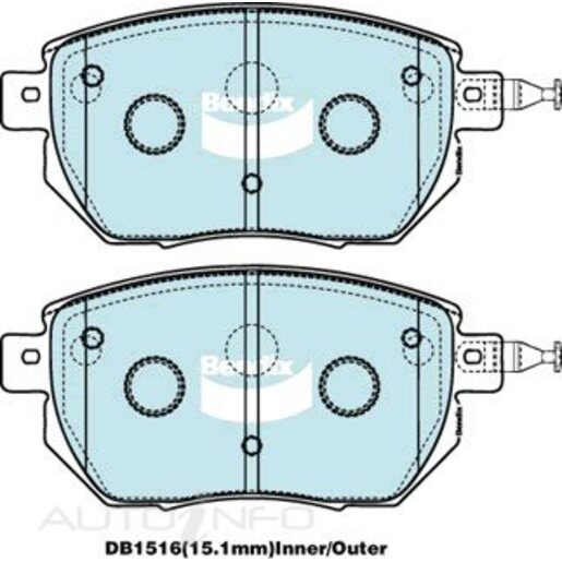 Bendix 4WD Front Brake Pads - DB1516-4WD