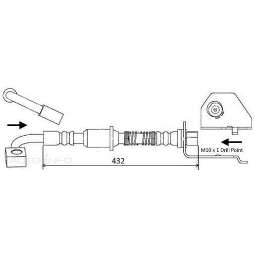 Protex Hydraulic Hose - Rear - H1905