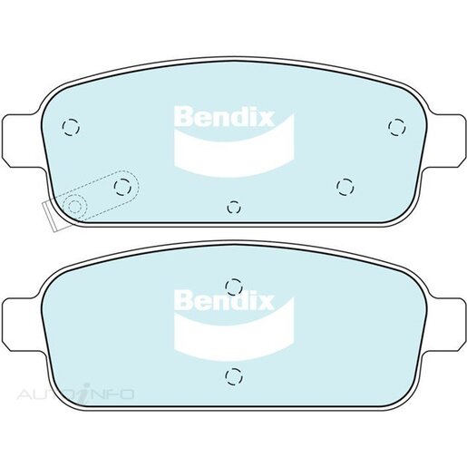 Bendix Ceramic Rear Brake Pads - DB1990-GCT