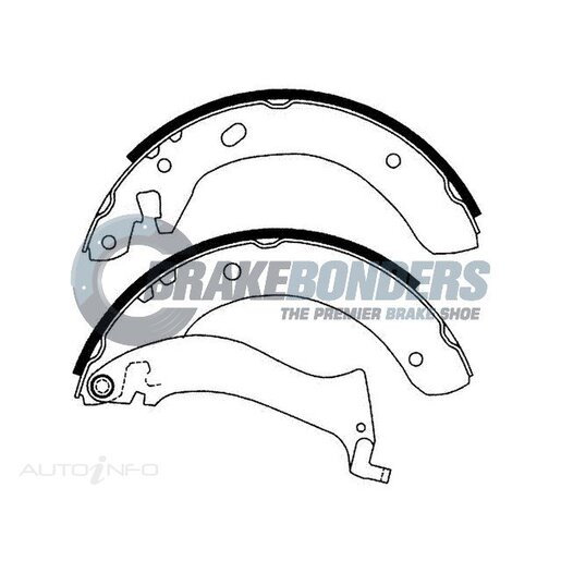 Brake Bonders Rear Brake Shoes - N1790