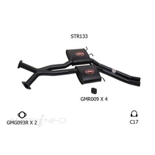 Redback Sports Exhaust System - STR133