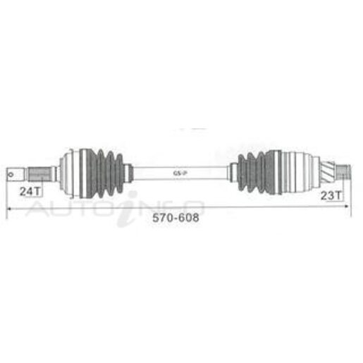 Protex Protrain - Rebrand (AADi-GSP) Drive Shaft - Transverse/CV Shaft - PSA632