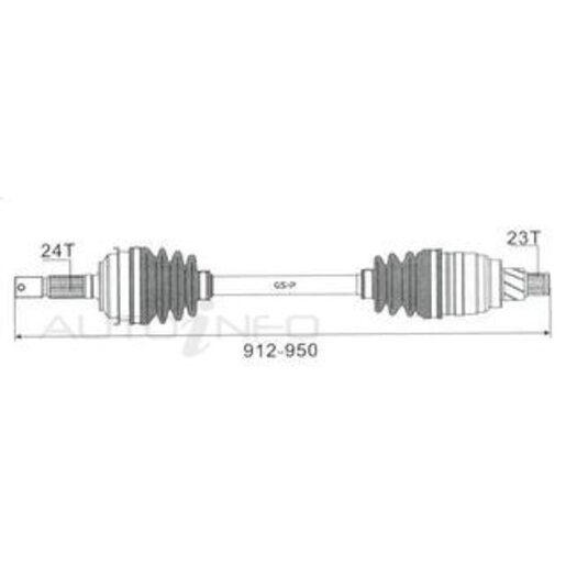 Protex Protrain - Rebrand (AADi-GSP) Drive Shaft - Transverse/CV Shaft - PSA633