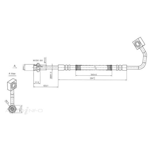 Protex Hydraulic Hose - Rear - H1656