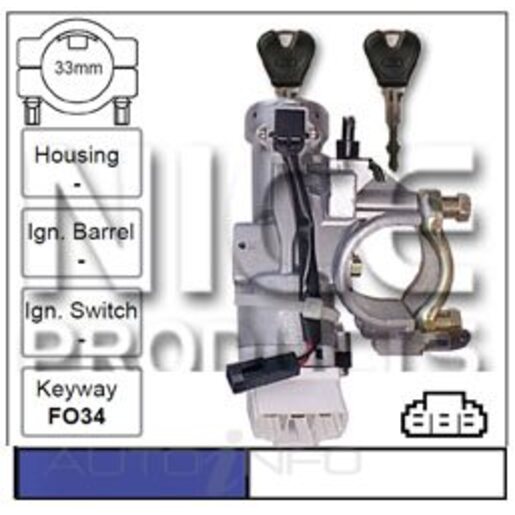 Nice Products Ignition Switch & Lock Assembly - NIC276