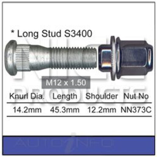 Nice Products Wheel Stud & Nut Set - NS345G