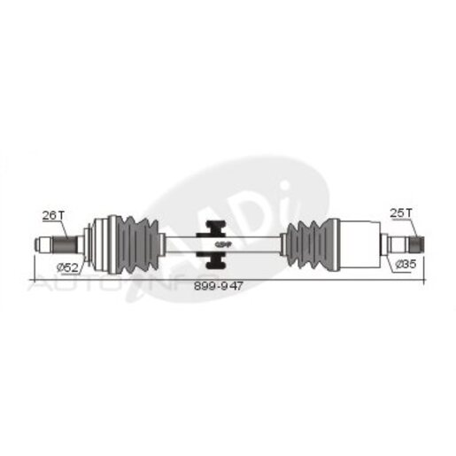 GSP Drive Shaft - Transverse/CV Shaft - CVS.HO02