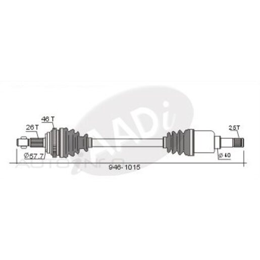 GSP Drive Shaft - Transverse/CV Shaft - CVS.CH08