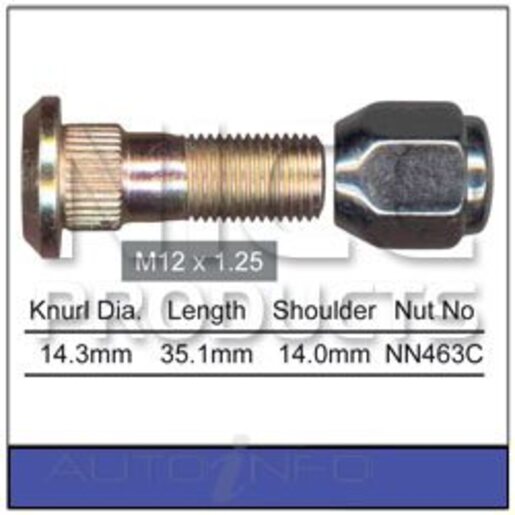 Nice Products Wheel Stud & Nut Set - NS481
