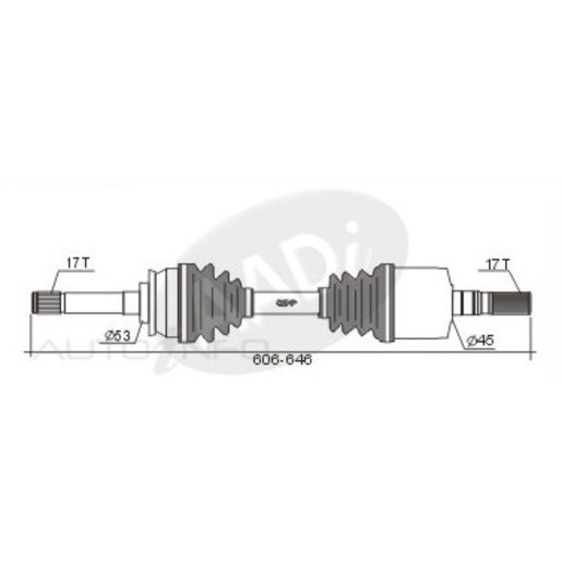 GSP Drive Shaft - Transverse/CV Shaft - CVS.377