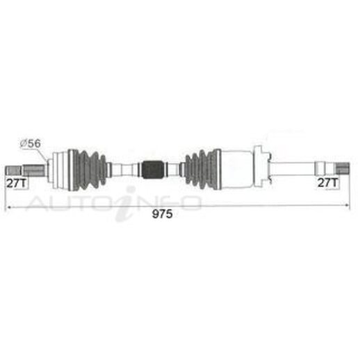 Protex Protrain - Rebrand (AADi-GSP) Drive Shaft - Transverse/CV Shaft - PSA806