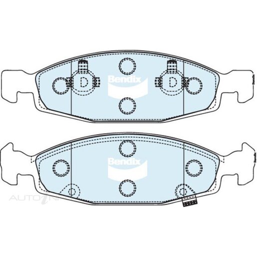 Bendix 4WD Front Brake Pads - DB1715-4WD