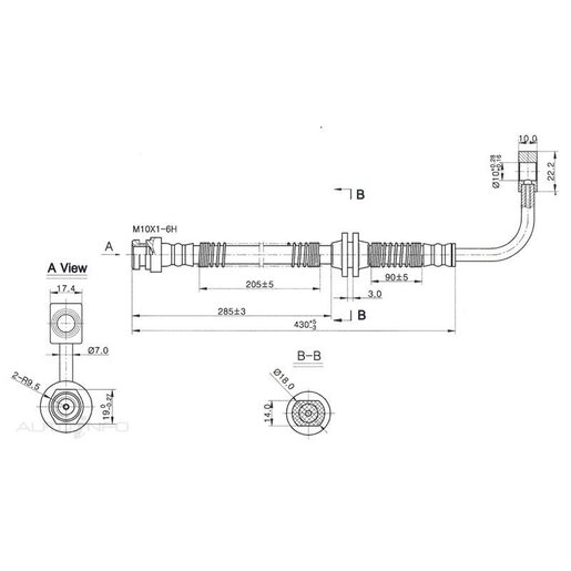 Protex Hydraulic Hose - Front - H3423