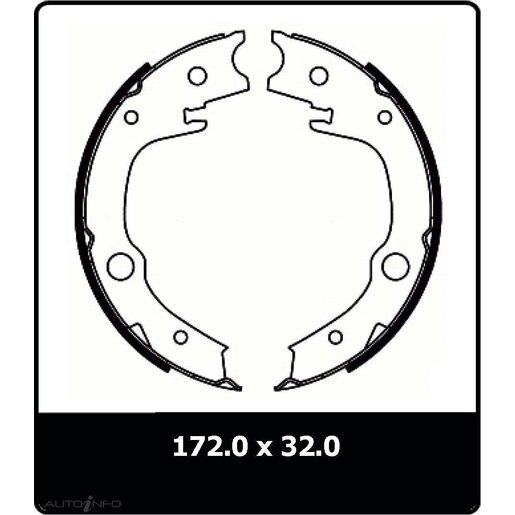 Protex Parking Brake Shoe - N3252