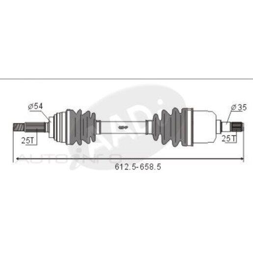 Protex Protrain - Rebrand (AADi-GSP) Drive Shaft - Transverse/CV Shaft - PSA446