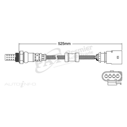 PAT Premium Oxygen/Lambda Sensor Post Catalytic Converter - EGO-222