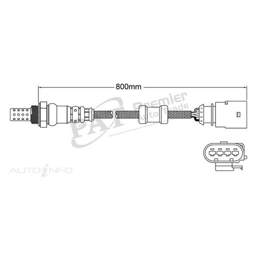 PAT Premium Oxygen/Lambda Sensor Post Catalytic Converter - EGO-222