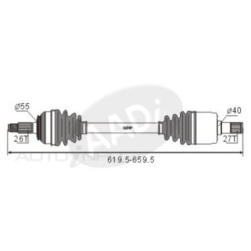 Protex Protrain - Rebrand (AADi-GSP) Drive Shaft - Transverse/CV Shaft - PSA420