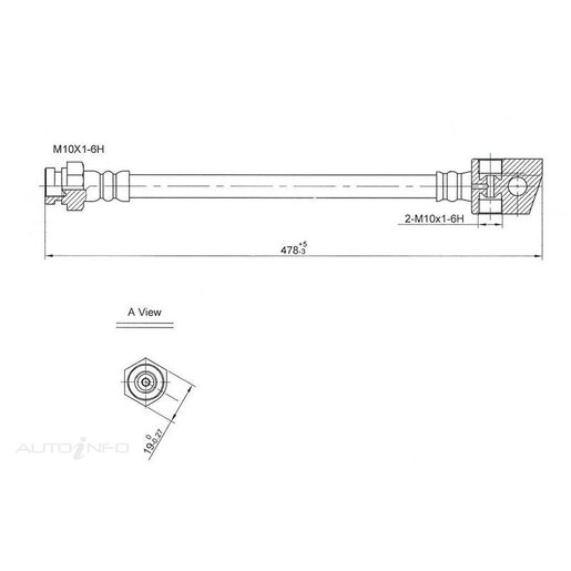 Protex Hydraulic Hose - Rear - H1409