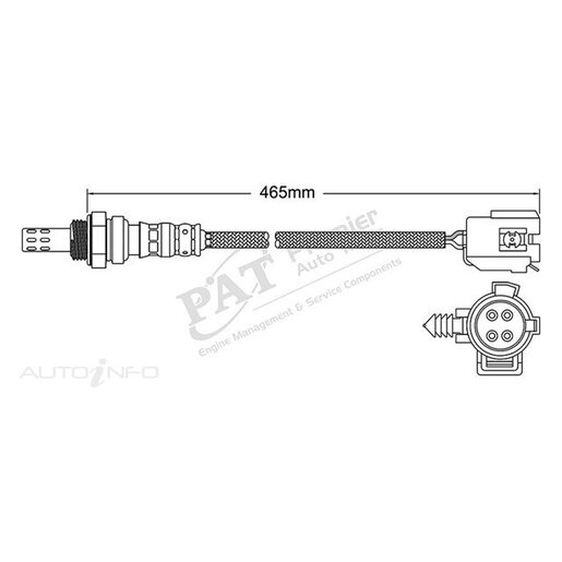 PAT Premium Oxygen/Lambda Sensor Post Catalytic Converter - EGO-074