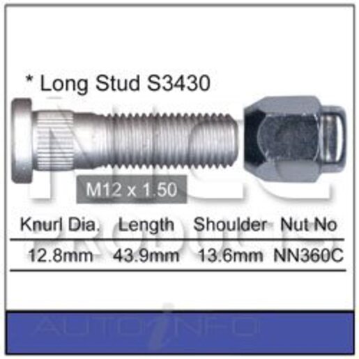 Nice Products Wheel Stud & Nut Set - NS370D