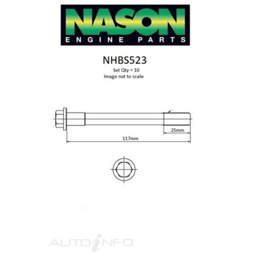 Nason Cylinder Head Bolt Set - NHBS523