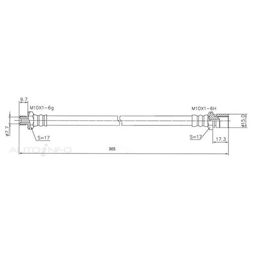 Protex Hydraulic Hose - Front - H1849