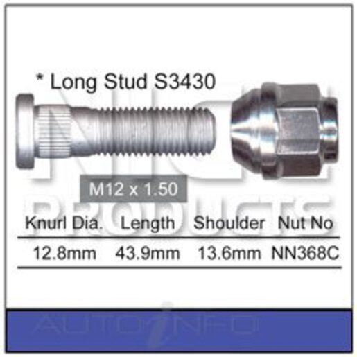 Nice Products Wheel Stud & Nut Set - NS370T