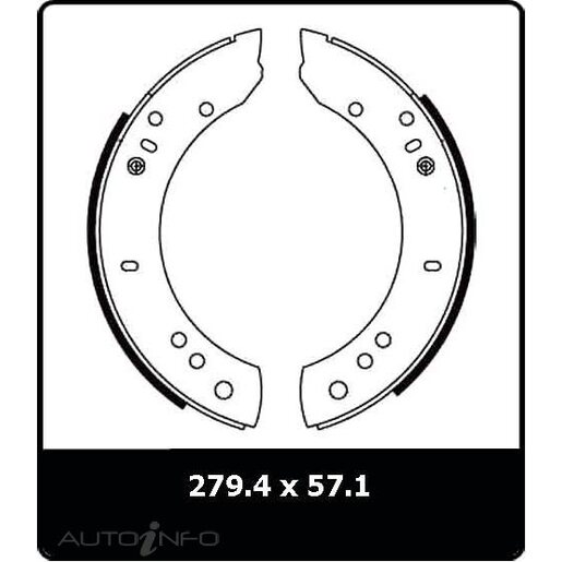 Protex Brake Shoes - Rear - N3117