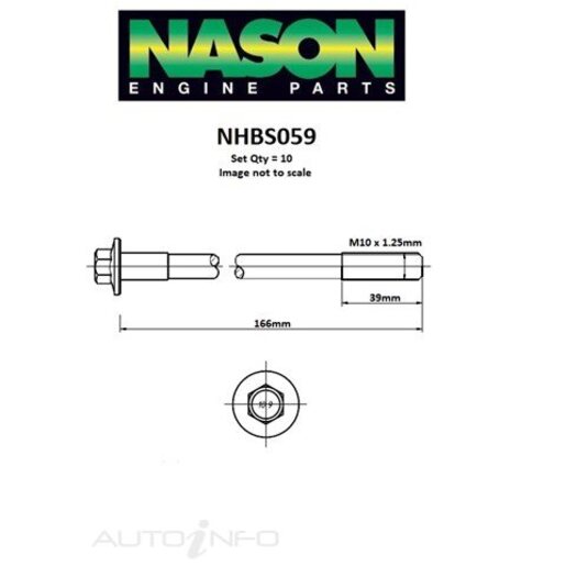 Nason Cylinder Head Bolt Set - NHBS059